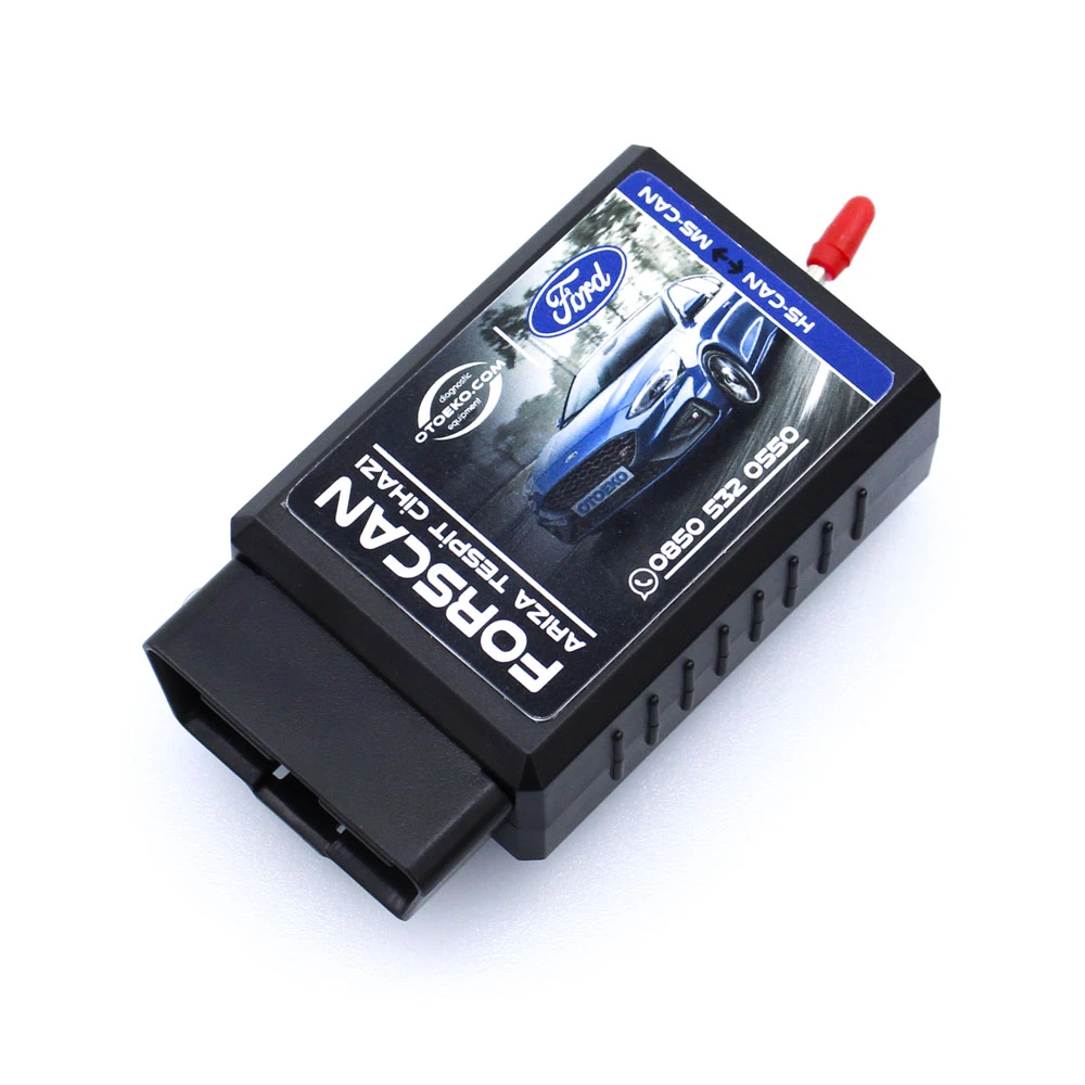 جهاز فحص الأعطال والتشخيص فورد FORScan بلوتوث (بشريحة PIC18F25K80 ومفتاح تحويل HS-CAN / MS-CAN)